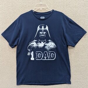 Darth Vader #1 Dad T-Shirt Men's‎ Large Blue Star Wars